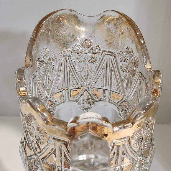 U.S. Glass Co. "Athenia" EAPG 12" Pitcher With Gold Trim - Picture 6 of 10